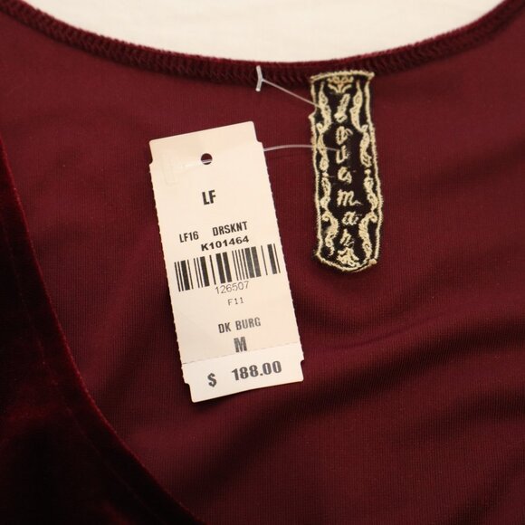 Unbranded Womens Stretch Burgundy Velvet Hi-Lo Tank Dress Size Medium NWT - Picture 3 of 7